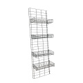 supermarket sale promotion grid wall display hanging rack with basket or hook